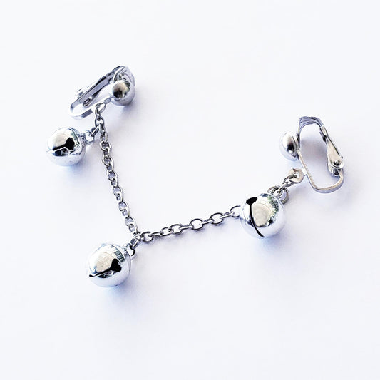 Bell Labia Clip Chain Dangle, Non Piercing Vagina Lip Clips