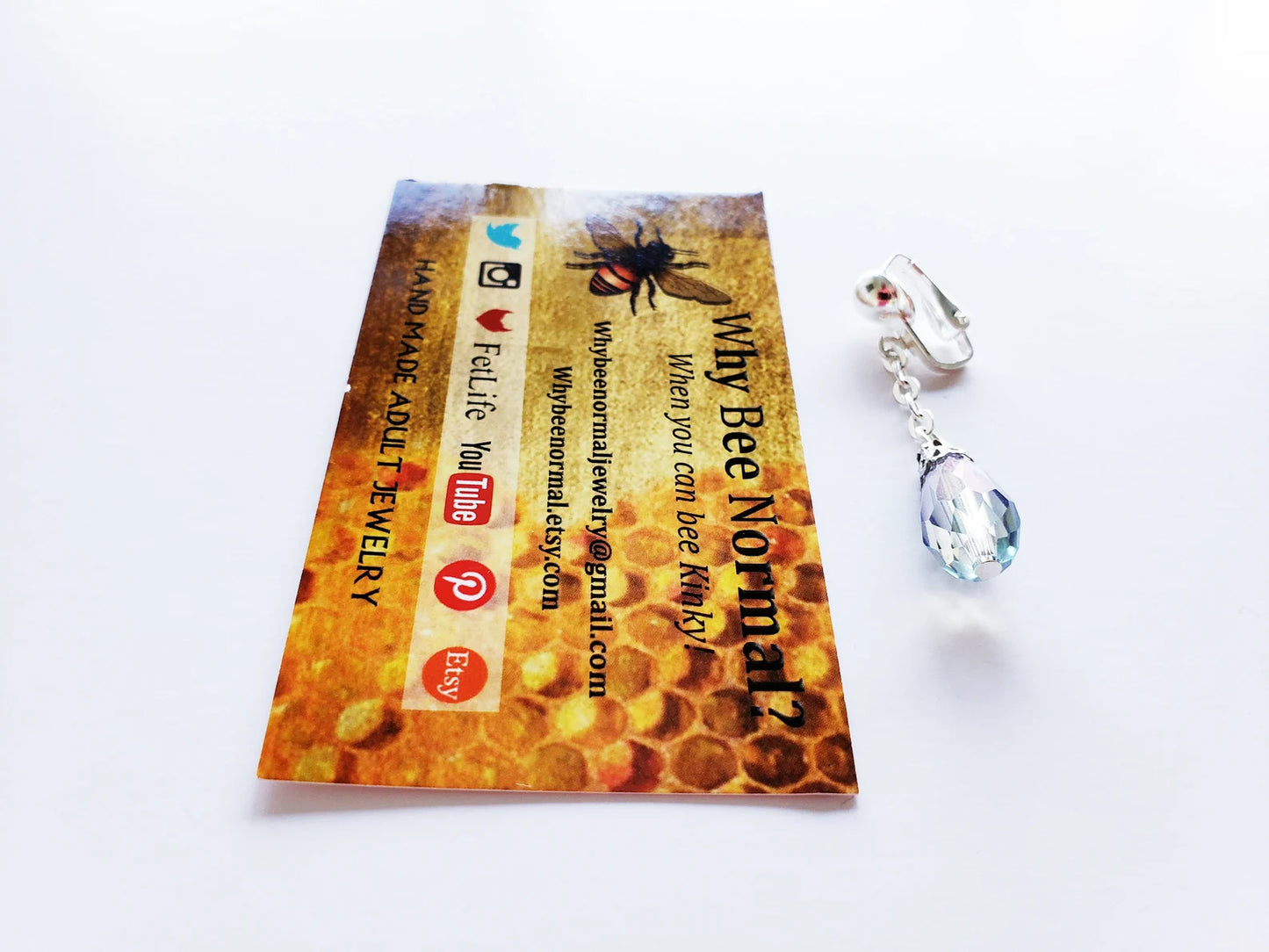 Iris Crystal Dangle VCH Clip