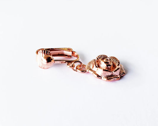 Rose Gold Rose Charm VCH Clip