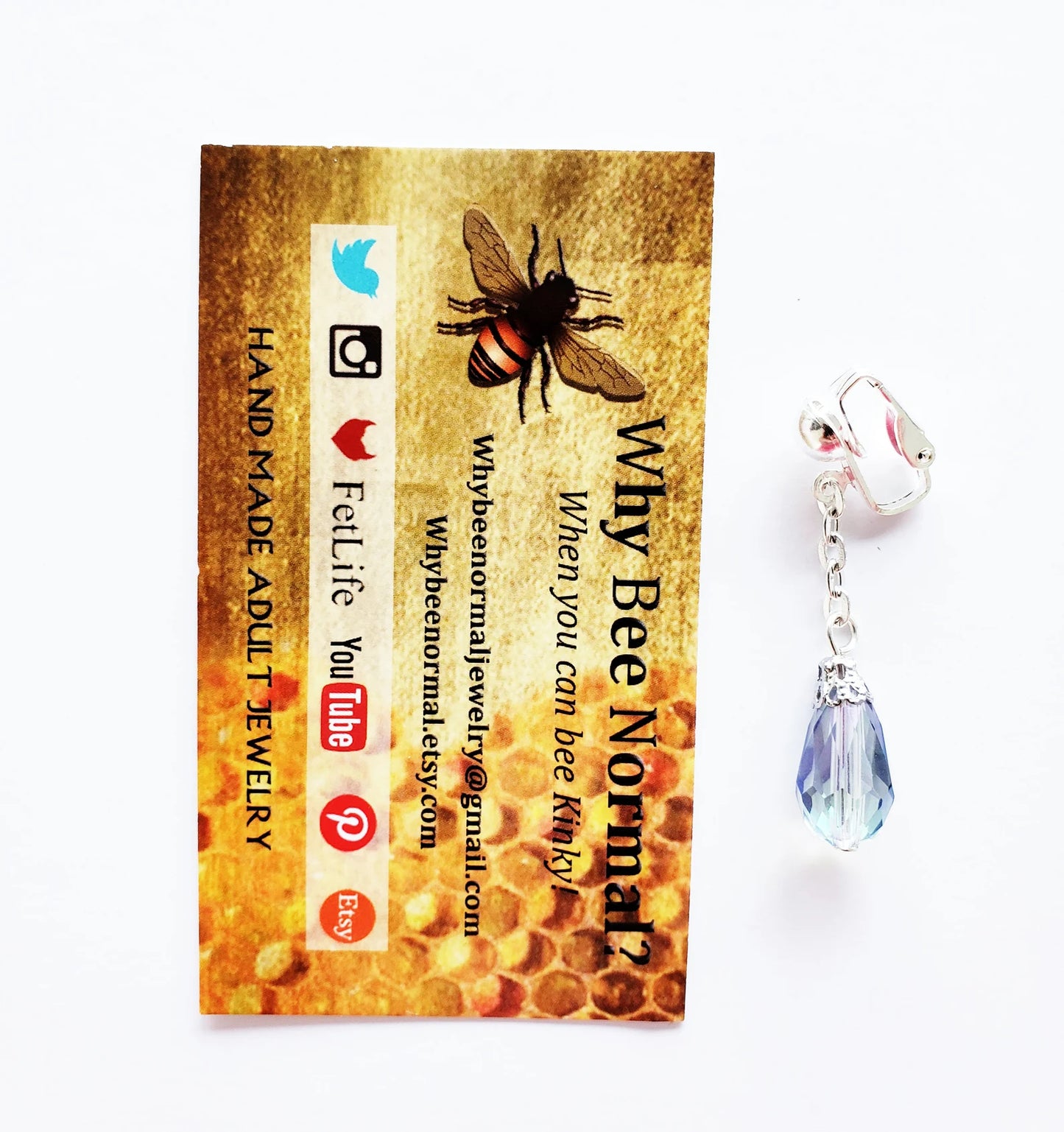 Iris Crystal Dangle VCH Clip