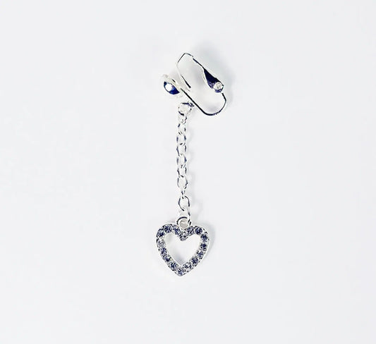 Sparkling Heart Charm VCH Clip