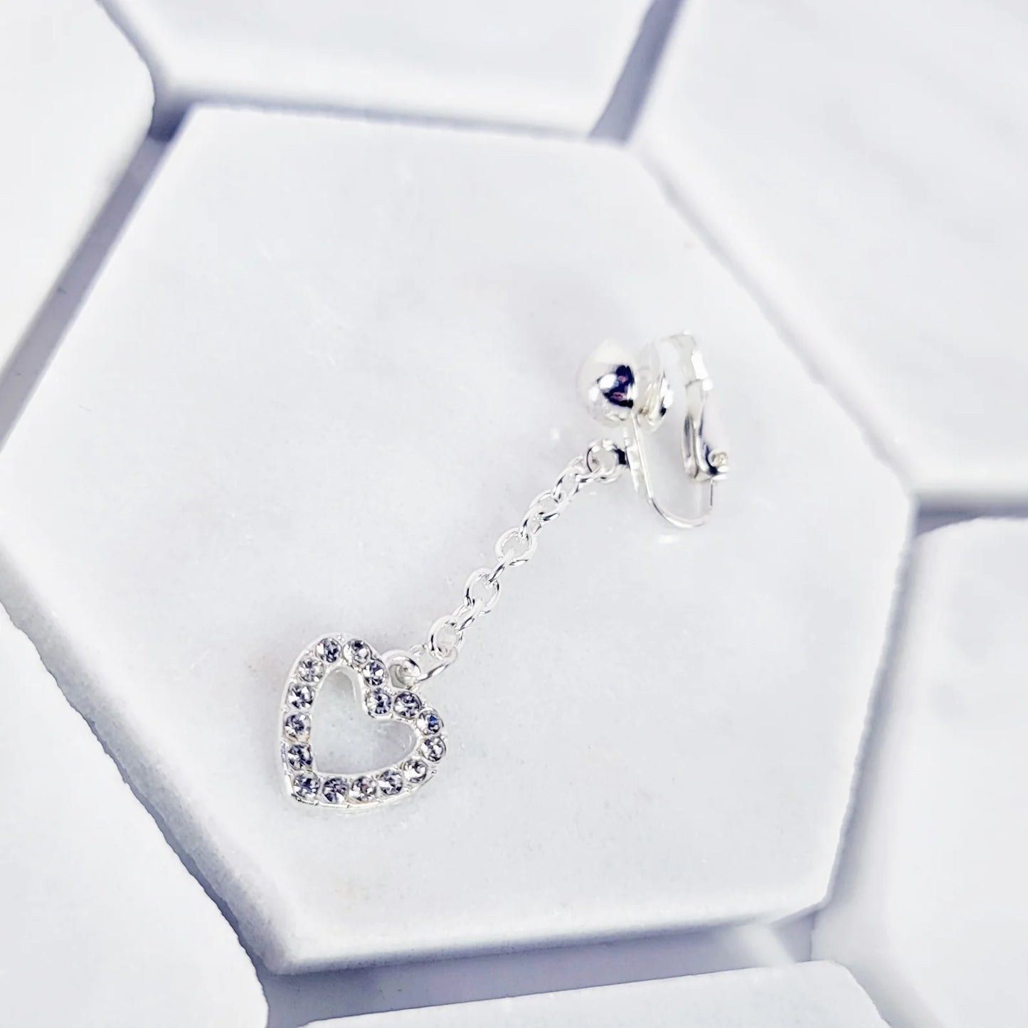 Sparkling Heart Charm VCH Clip