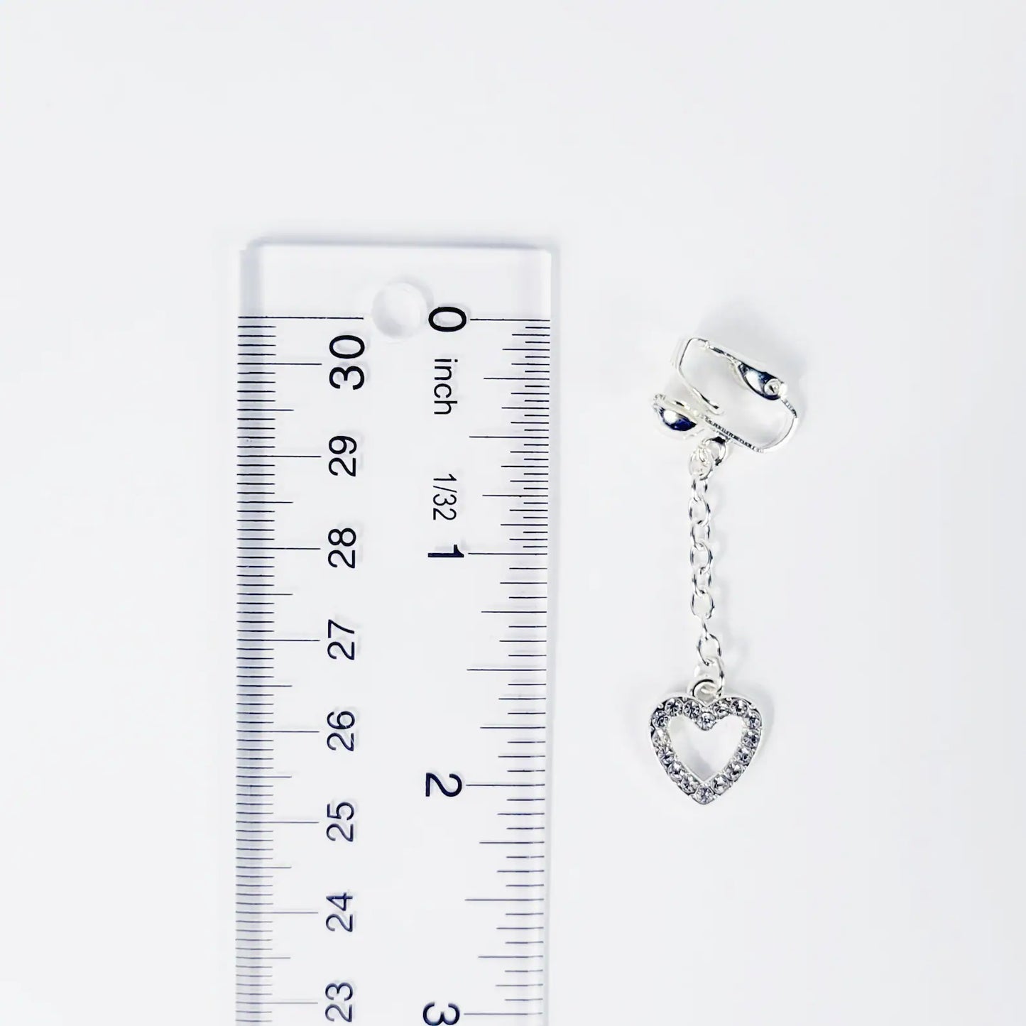 Sparkling Heart Charm VCH Clip