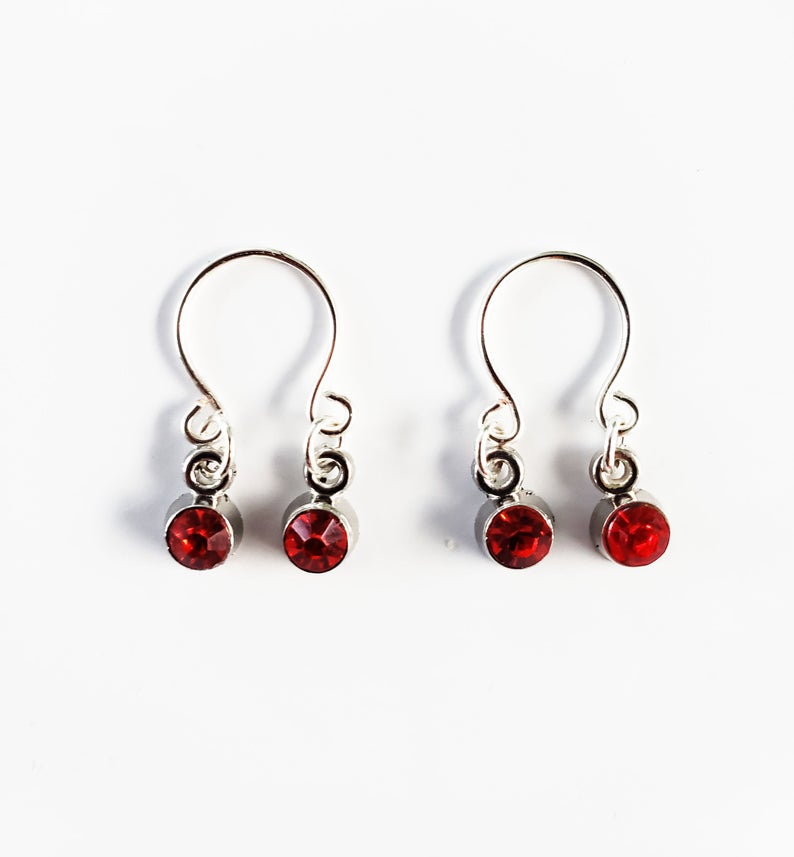 Non-Piercing Nipple Rings with Gemstone Dangles. Horseshoe Style Fake Piercings.