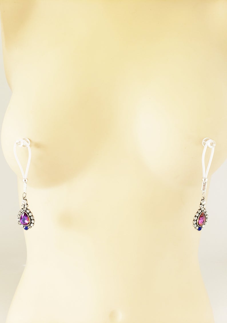 Elegant Nipple Clamps. Non Piercing Nipple Nooses or Clamps
