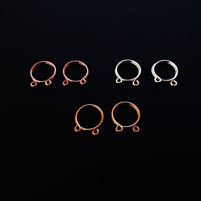 Non Piercing Nipple Rings, Pair of Two