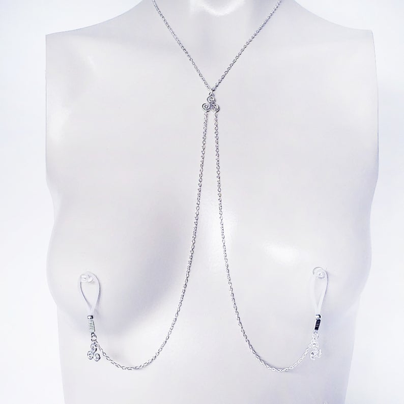 Triskelion Necklace to Nipple with Your Choice of Nipple Attachment