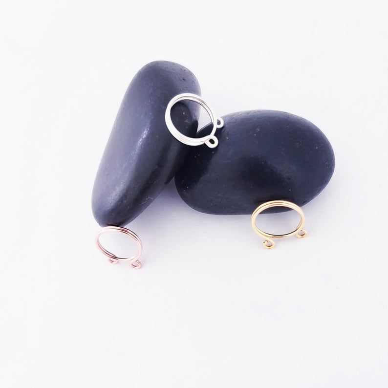 Non Piercing Nipple Rings, Pair of Two