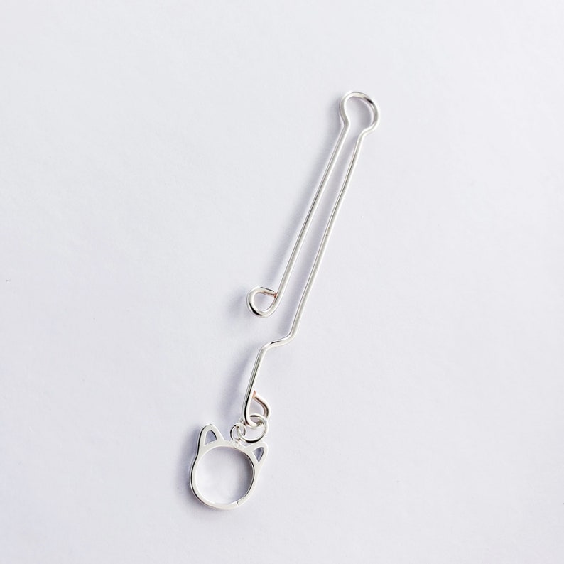 Pet Play Kitten Clitoral Clip / Labia Clip. Silver