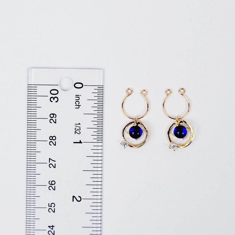Gold Nipple Rings with 18k Gold Celestial Pendants