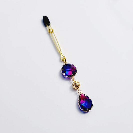 Gold and Crystal Clit Clamp