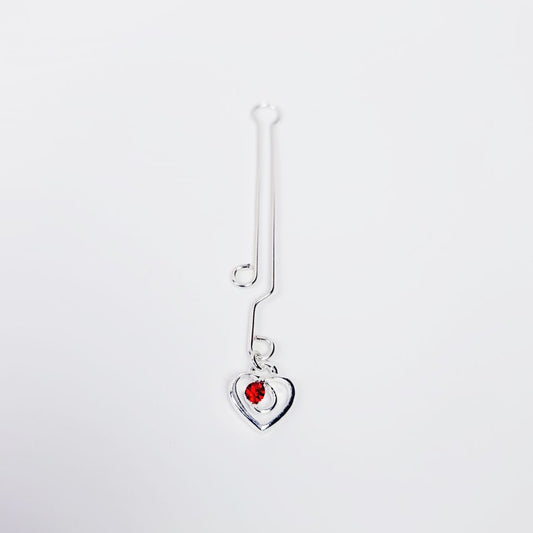 Labia Clip with Heart and Gem