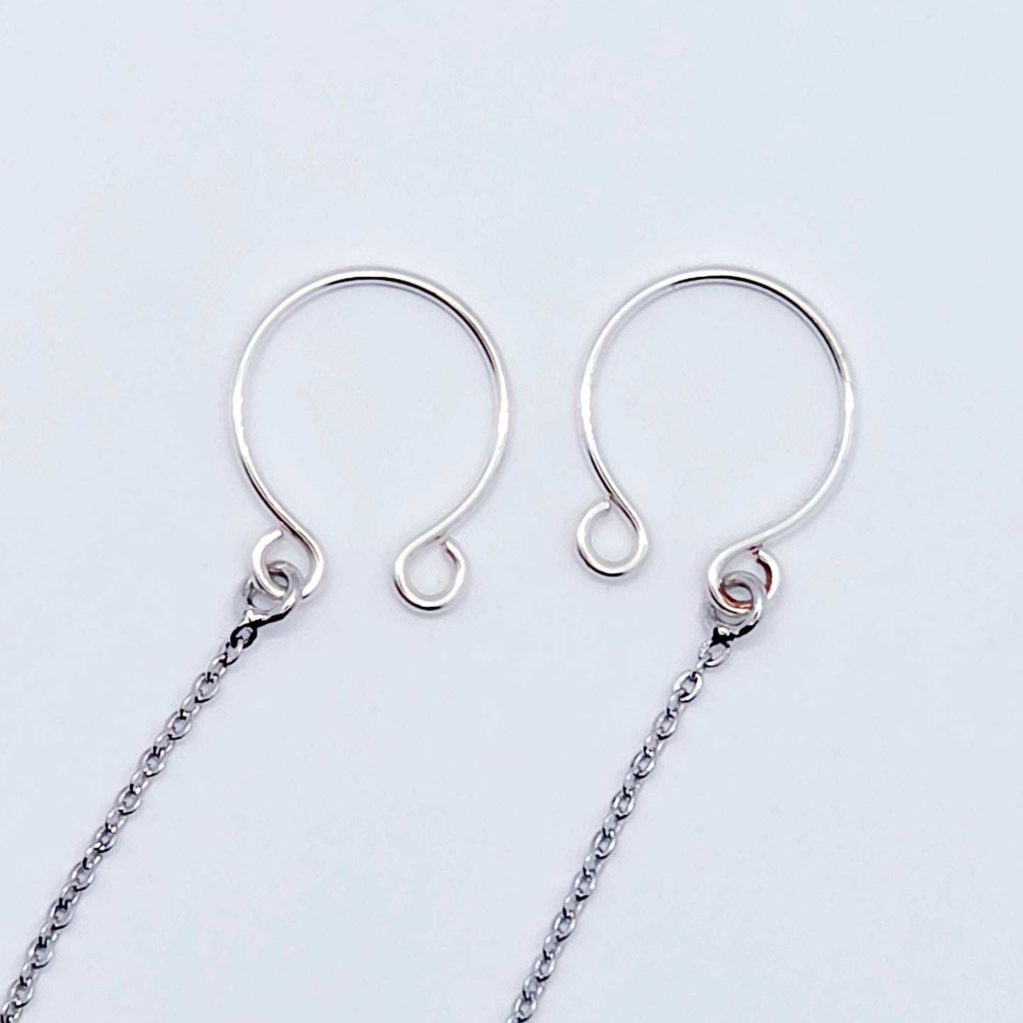 Heart Necklace to Nipple. Platinum and CZ. Multiple Nipple Attachment Options.