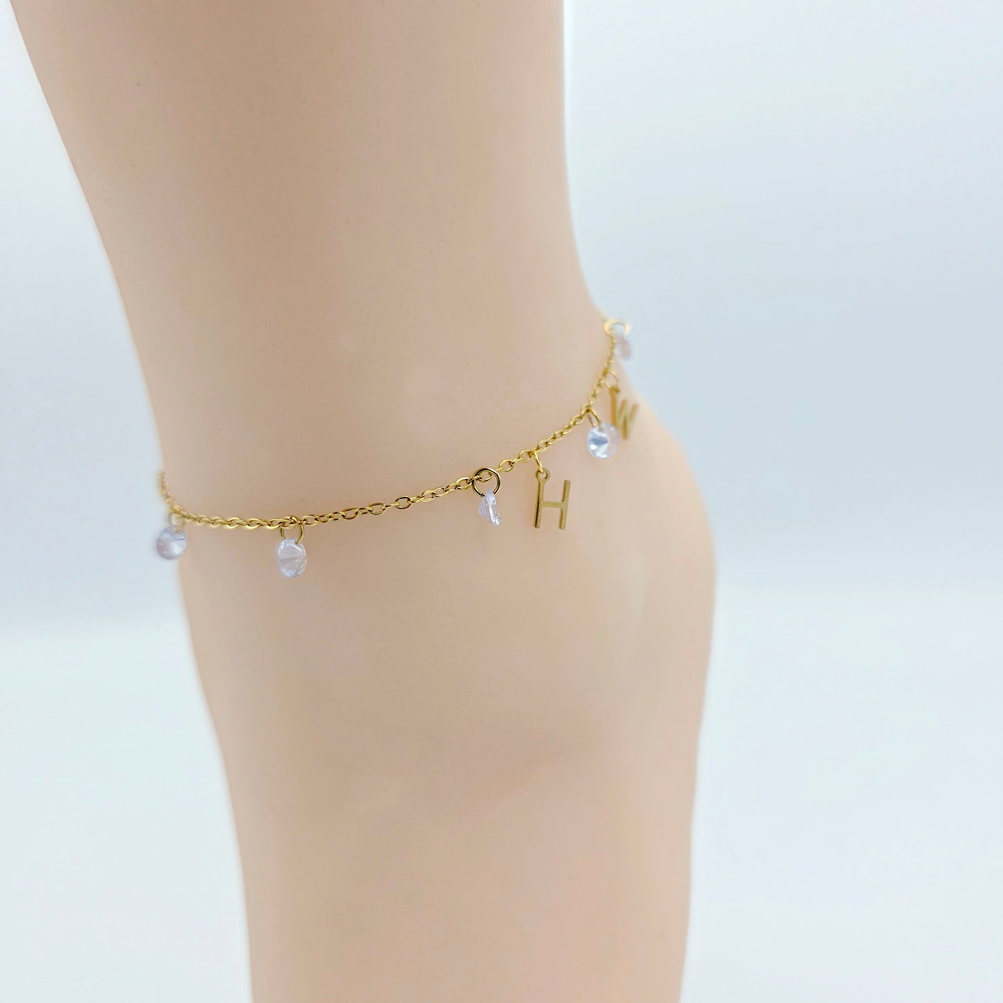 Gold Hotwife Anklet. Discreet HW Ankle Bracelet for Lifestyle Wear