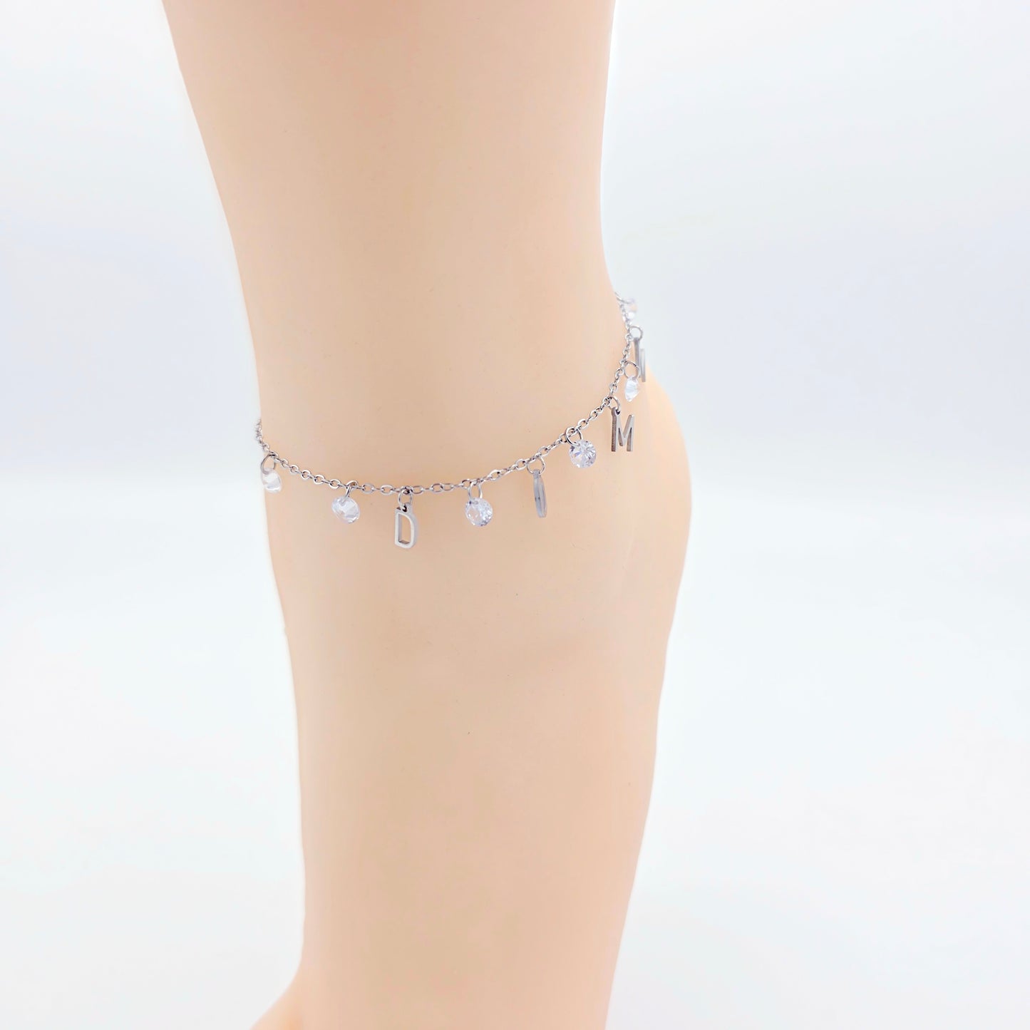 Domme Anklet, Stainless Steel Adjustable Ankle Bracelet for BDSM Domme Women