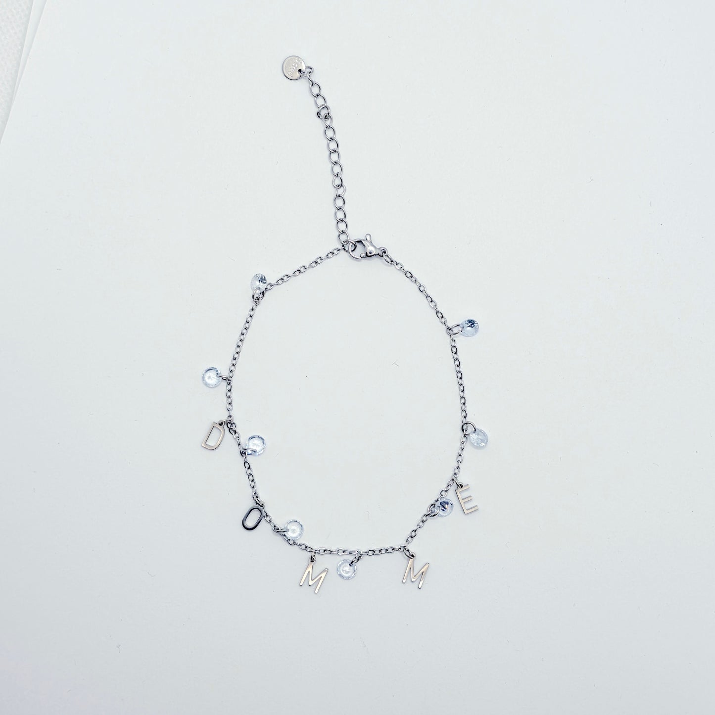 Domme Anklet, Stainless Steel Adjustable Ankle Bracelet for BDSM Domme Women