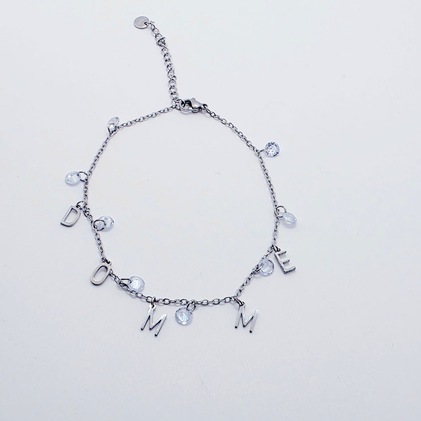 Domme Anklet, Stainless Steel Adjustable Ankle Bracelet for BDSM Domme Women