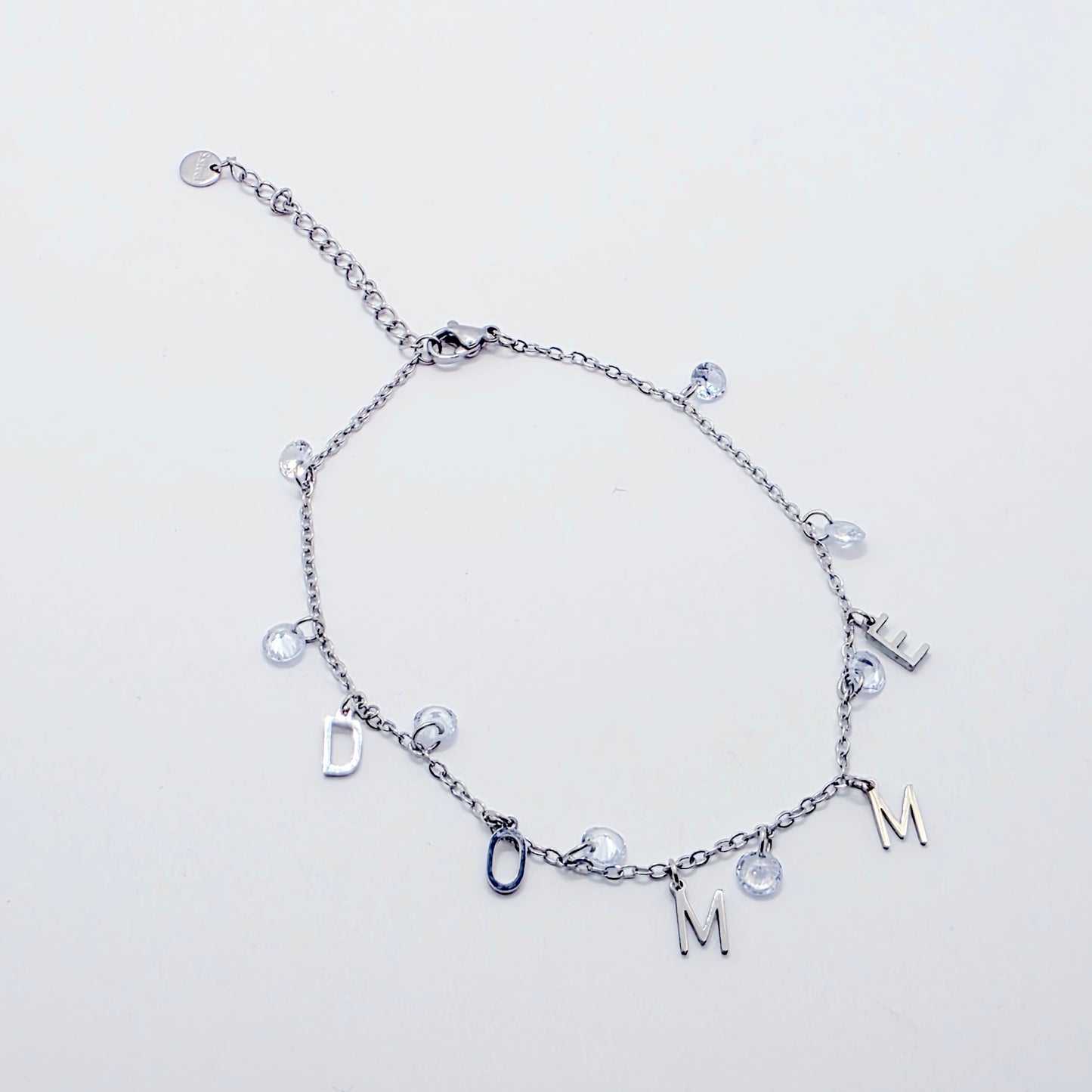Domme Anklet, Stainless Steel Adjustable Ankle Bracelet for BDSM Domme Women