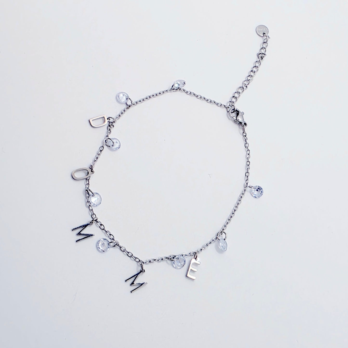 Domme Anklet, Stainless Steel Adjustable Ankle Bracelet for BDSM Domme Women