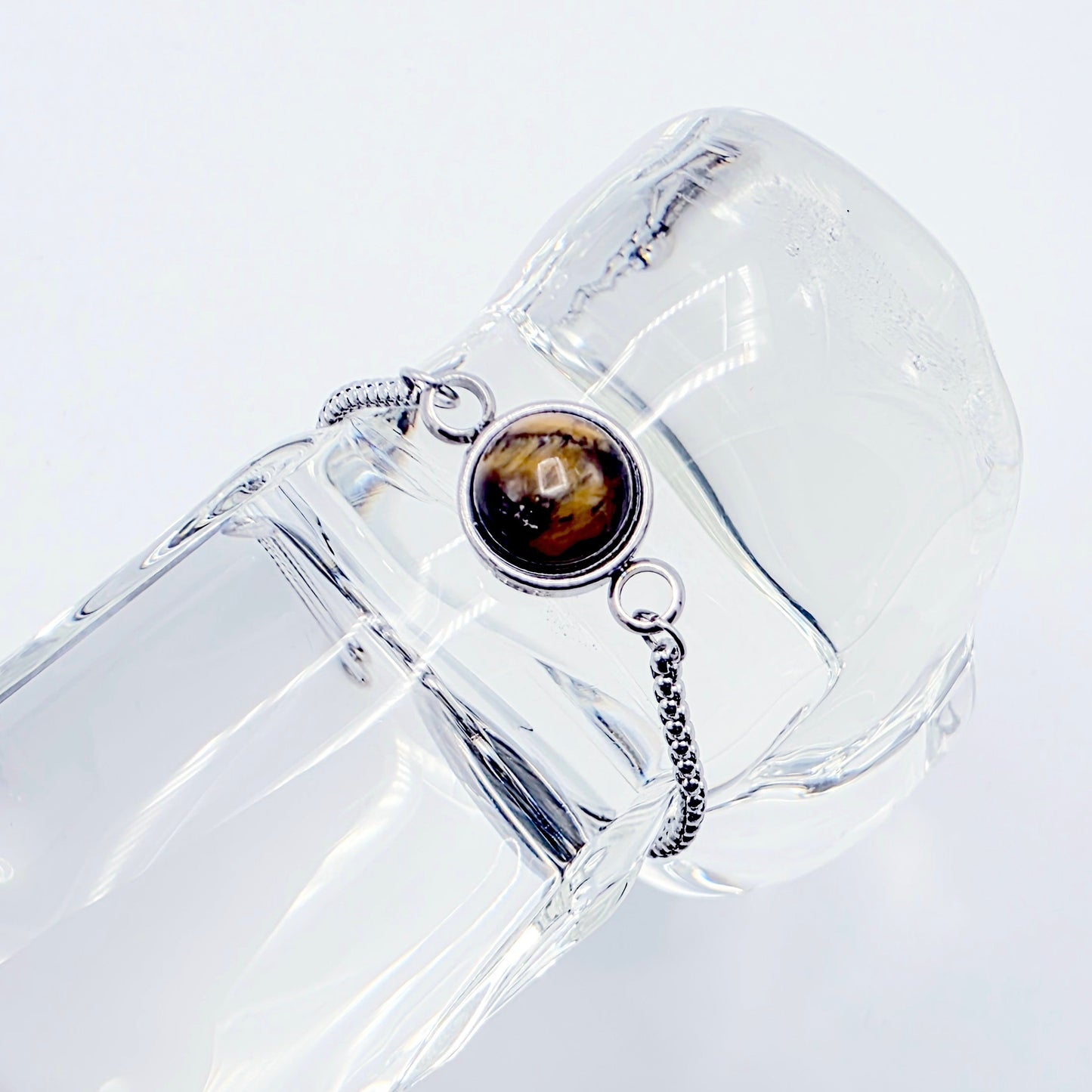 Gemstone Penis Noose Bracelet, Stainless Steel