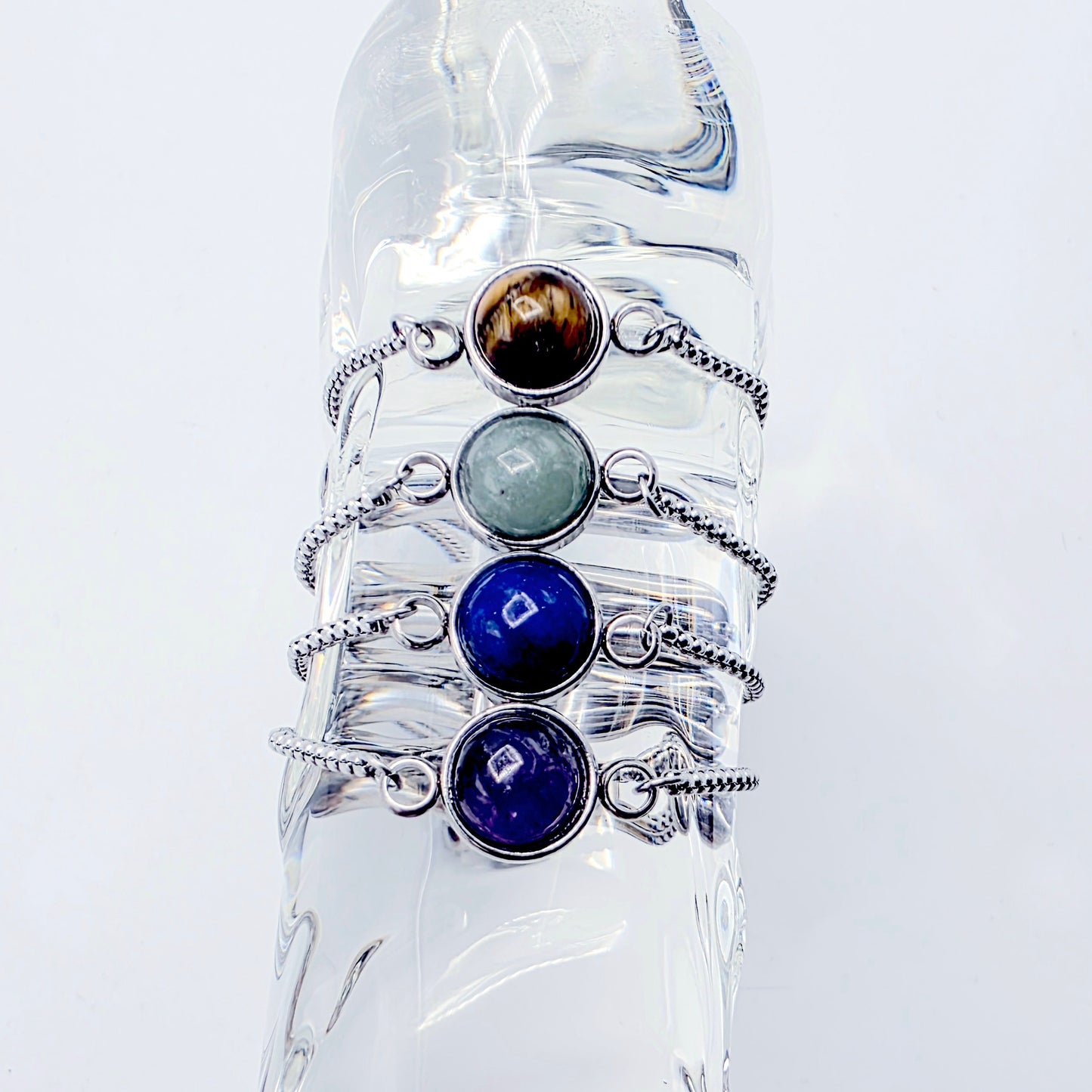 Gemstone Penis Noose Bracelet, Stainless Steel