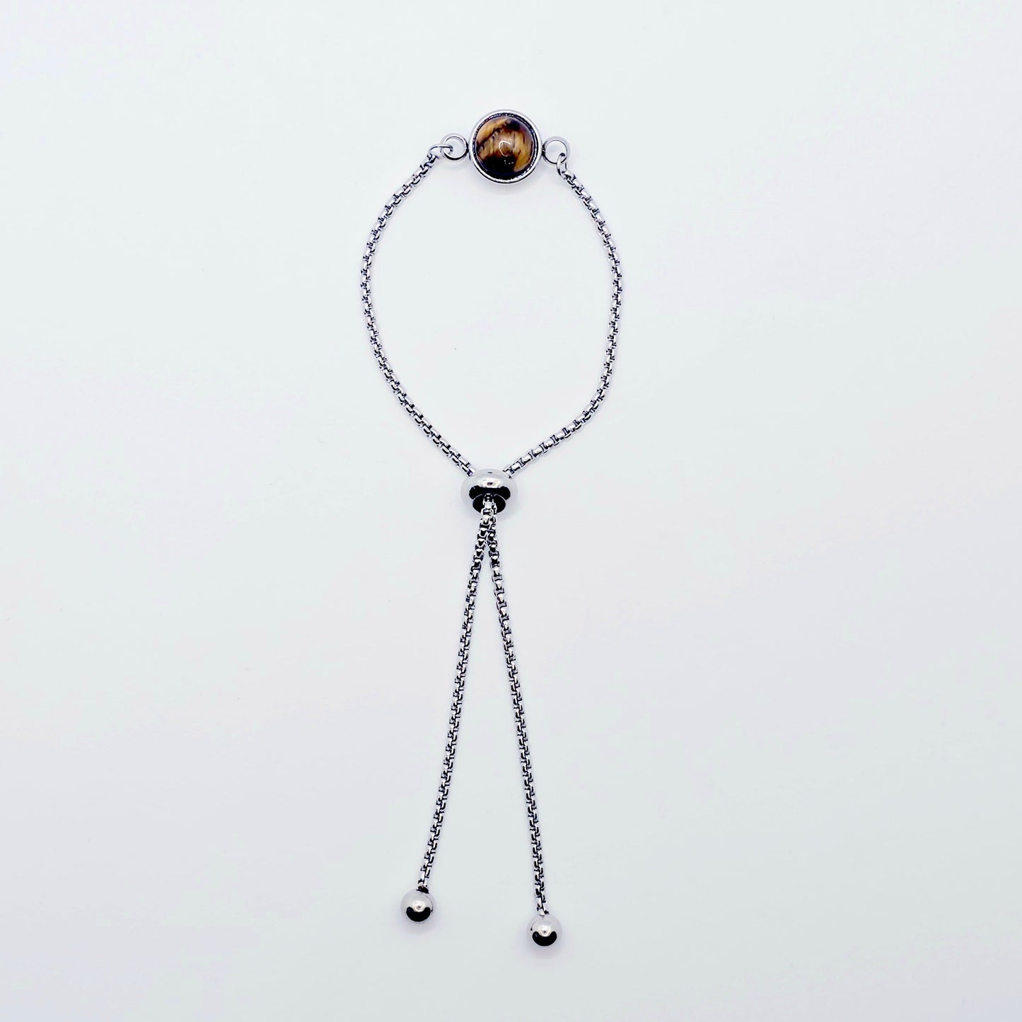 Gemstone Penis Noose Bracelet, Stainless Steel