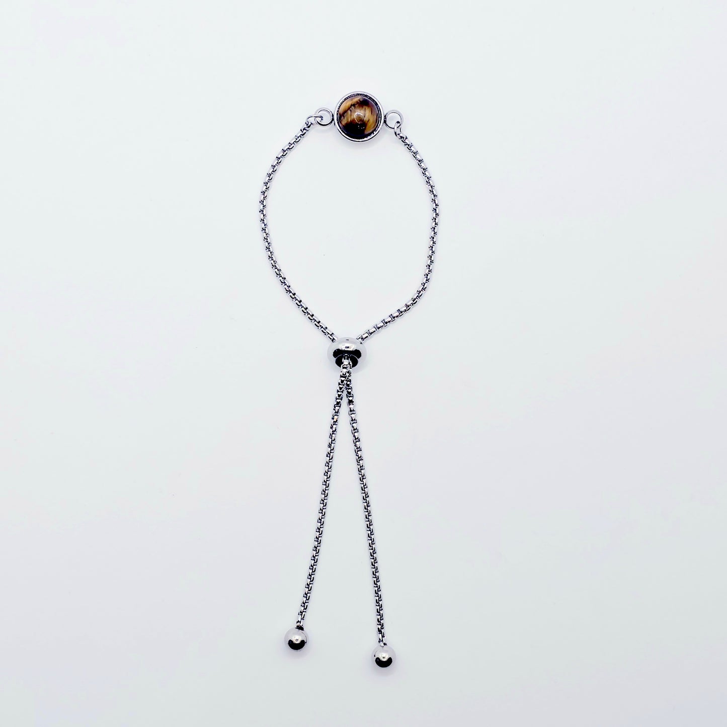Gemstone Penis Noose Bracelet, Stainless Steel
