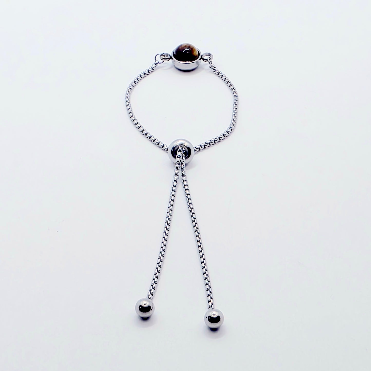 Gemstone Penis Noose Bracelet, Stainless Steel