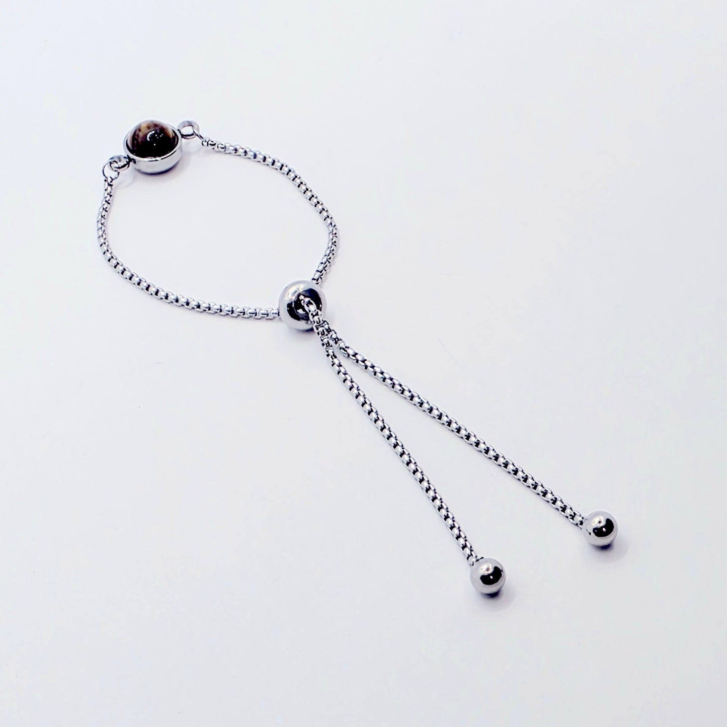 Gemstone Penis Noose Bracelet, Stainless Steel