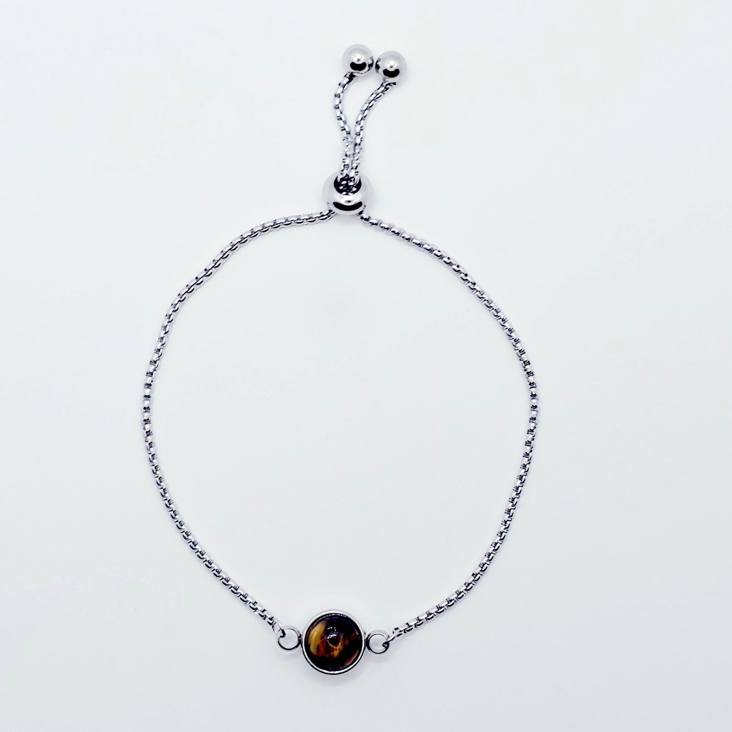 Gemstone Penis Noose Bracelet, Stainless Steel