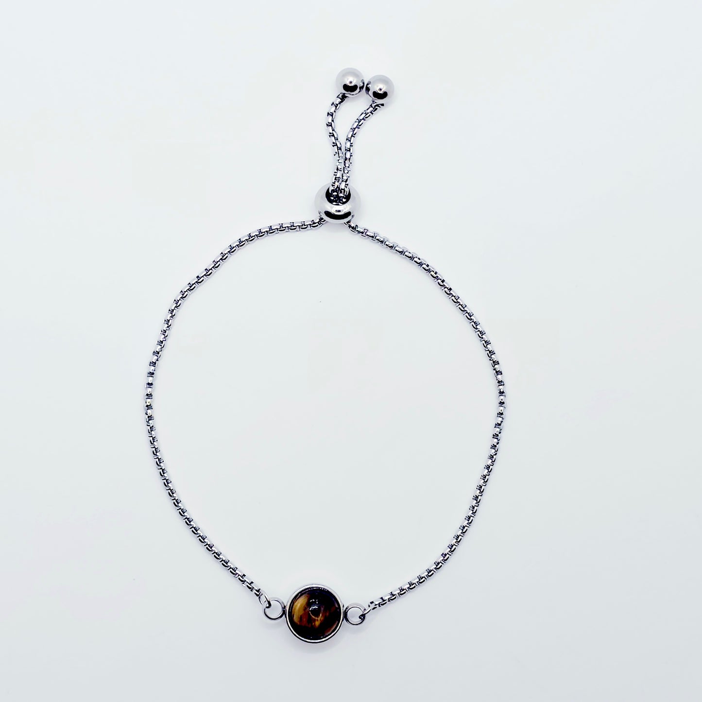Gemstone Penis Noose Bracelet, Stainless Steel