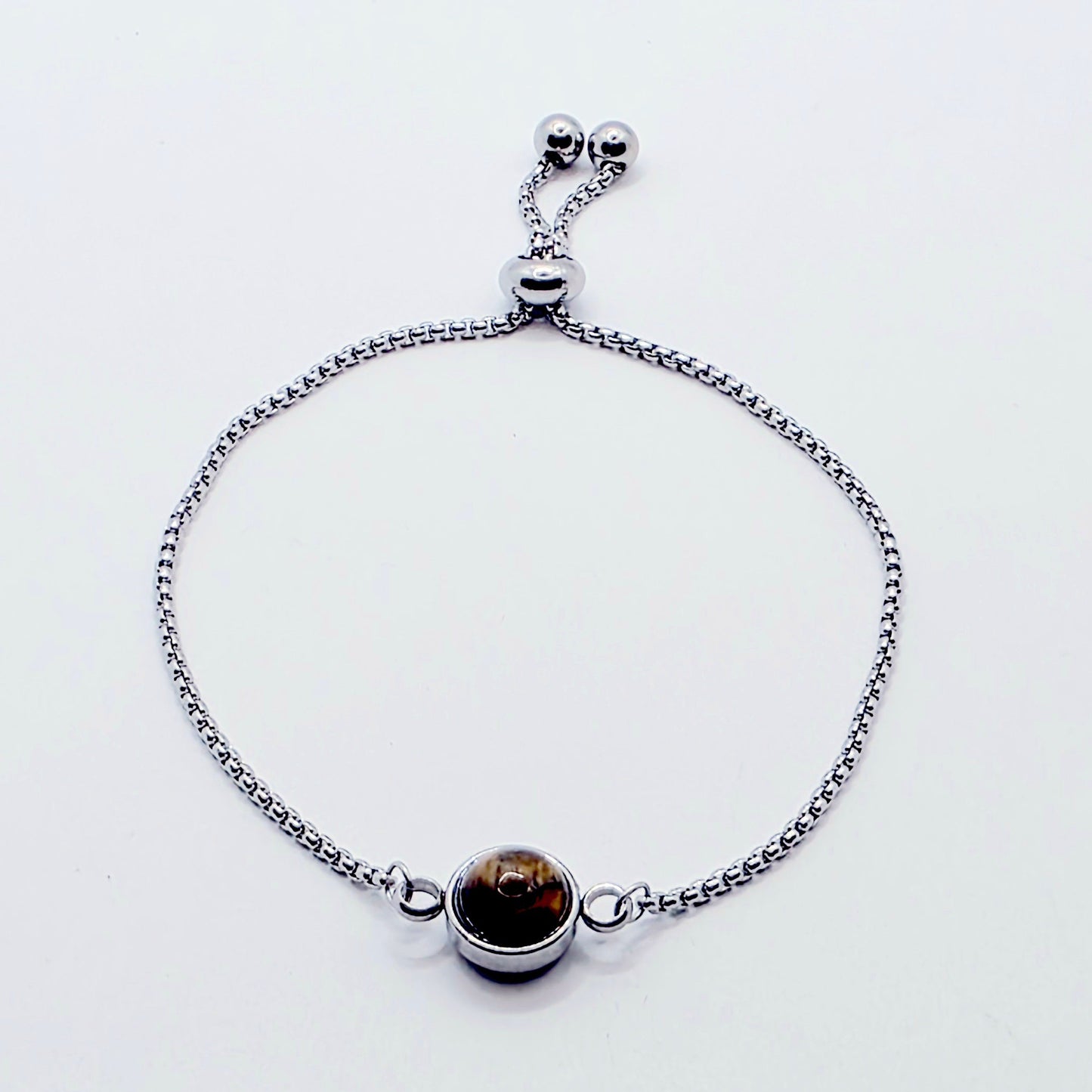 Gemstone Penis Noose Bracelet, Stainless Steel