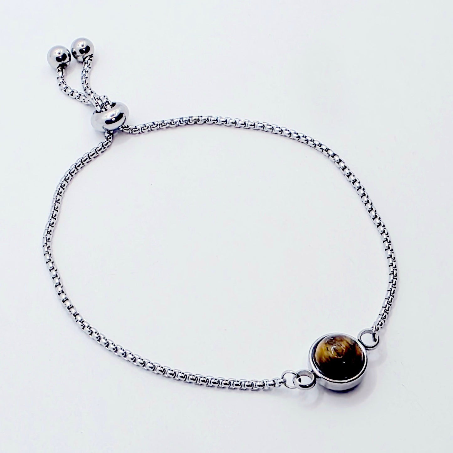 Gemstone Penis Noose Bracelet, Stainless Steel