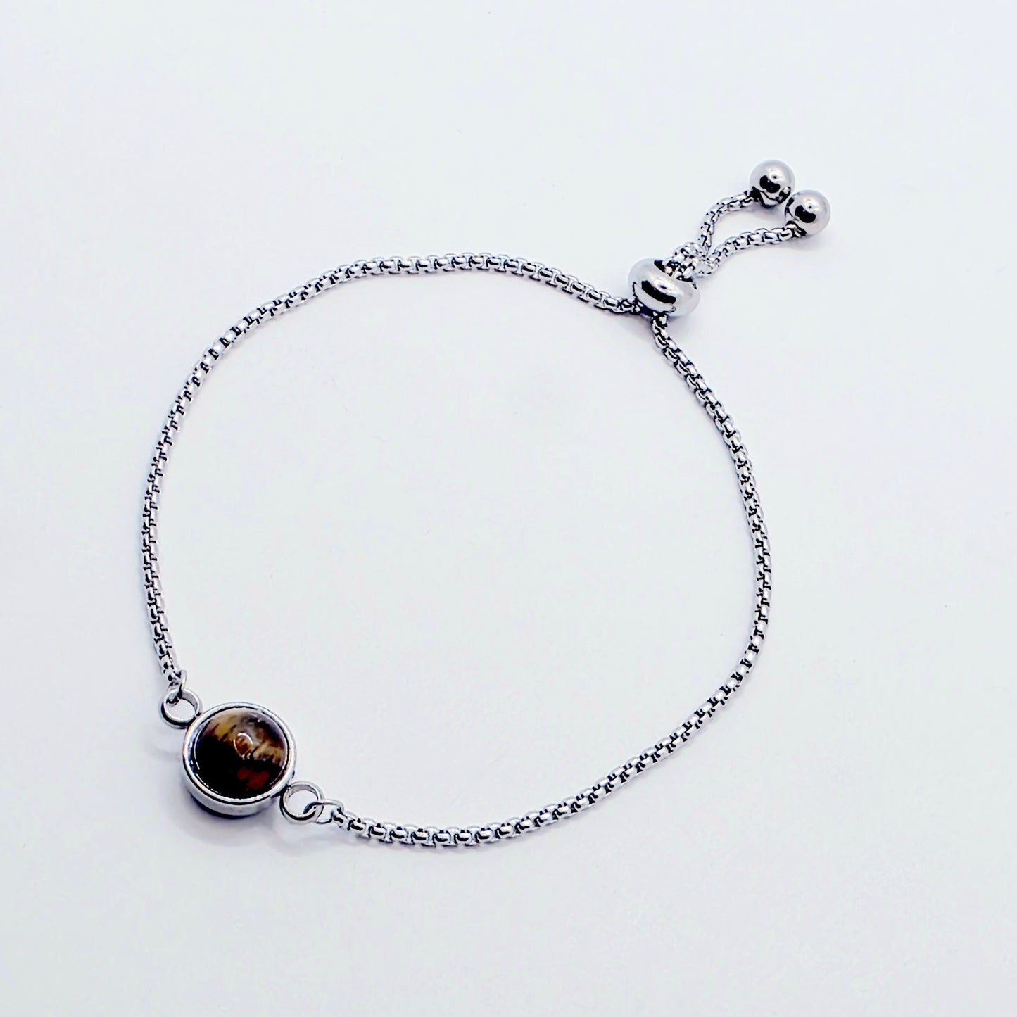 Gemstone Penis Noose Bracelet, Stainless Steel