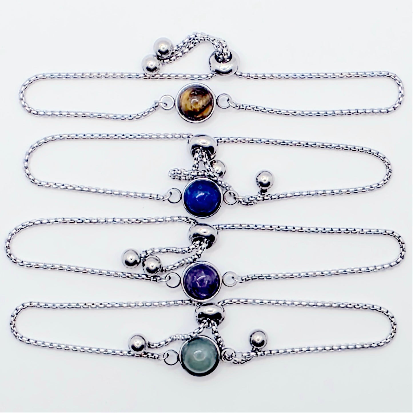 Gemstone Penis Noose Bracelet, Stainless Steel