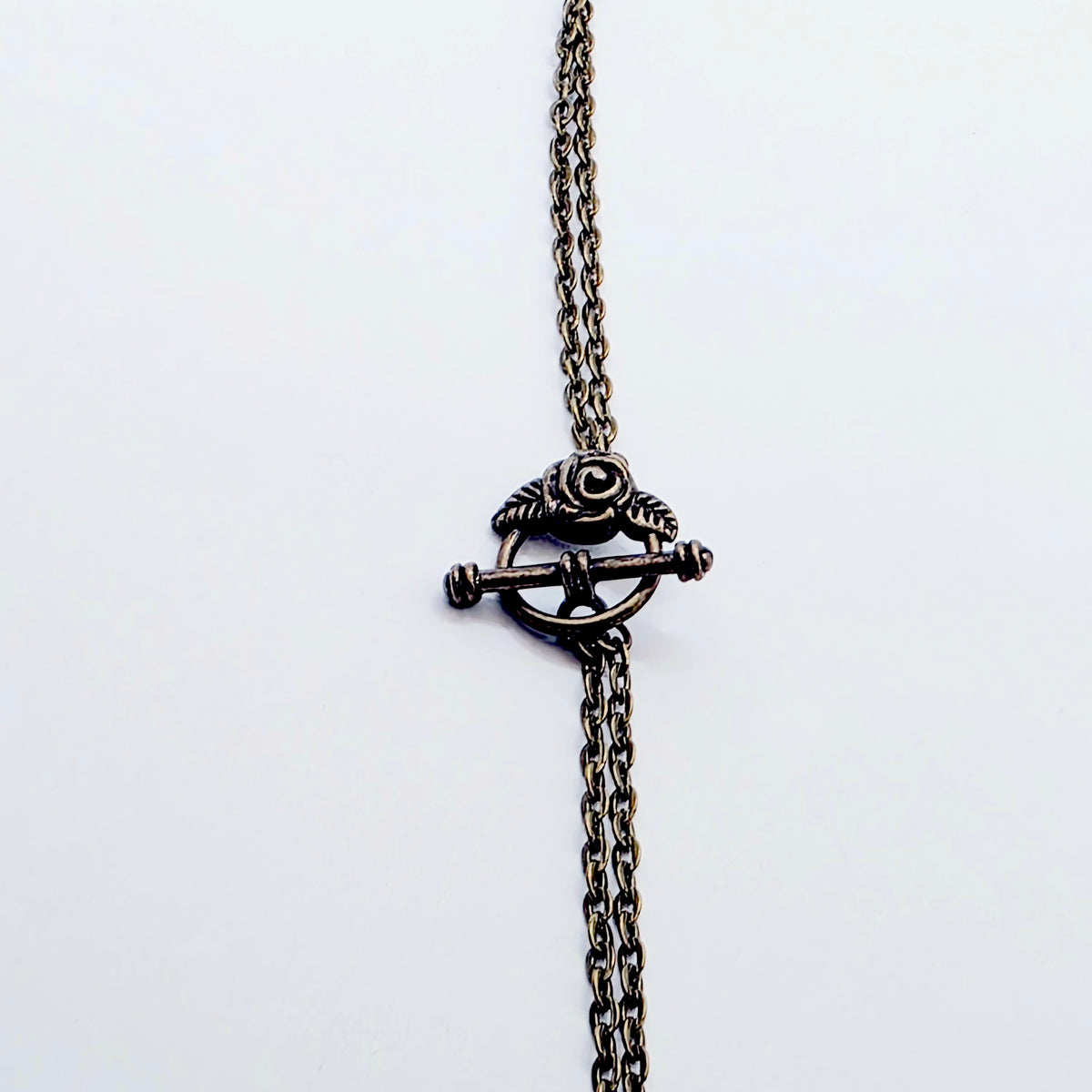 Bronze Vintage Style Necklace with Removable Nipple Chains