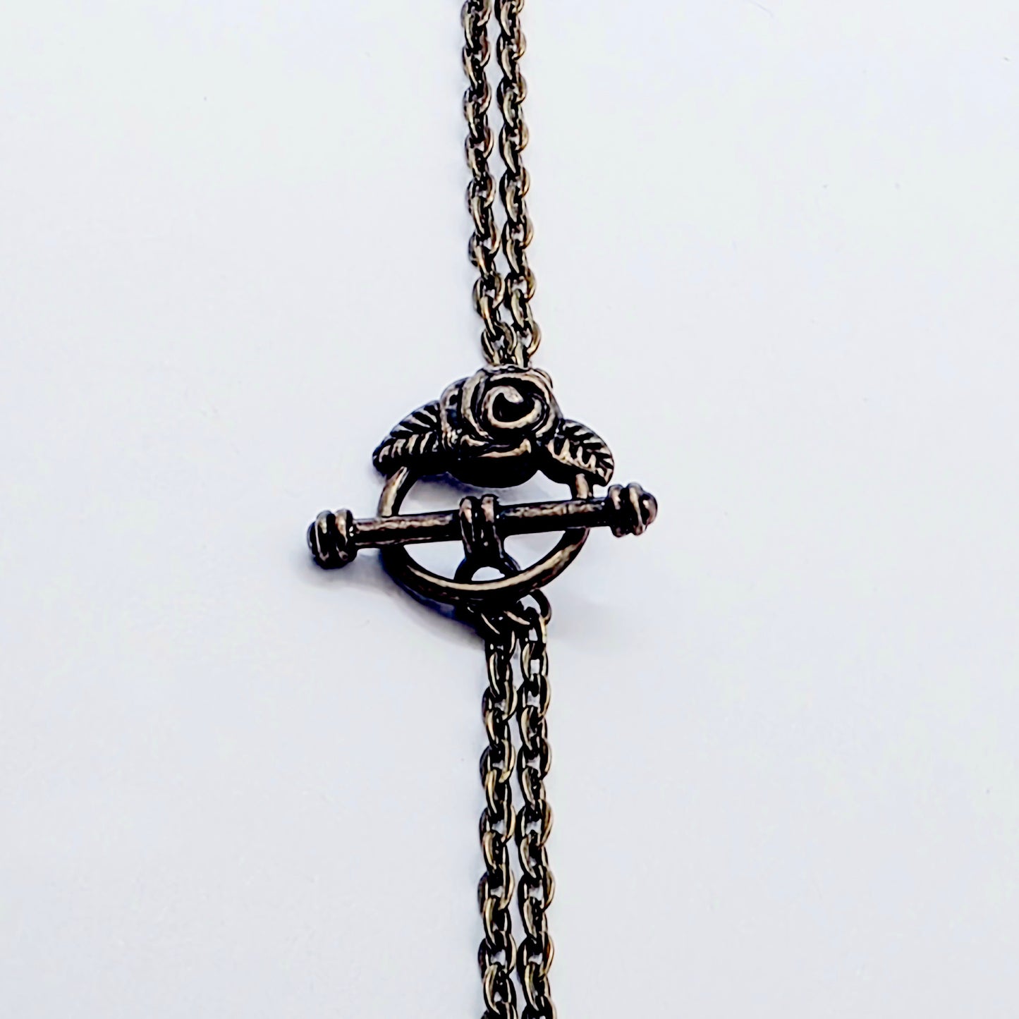 Bronze Vintage Style Necklace with Removable Nipple Chains