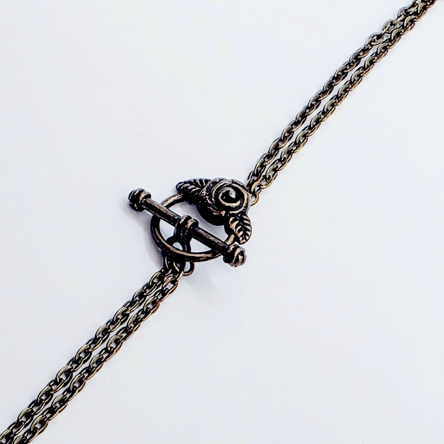 Bronze Vintage Style Necklace with Removable Nipple Chains
