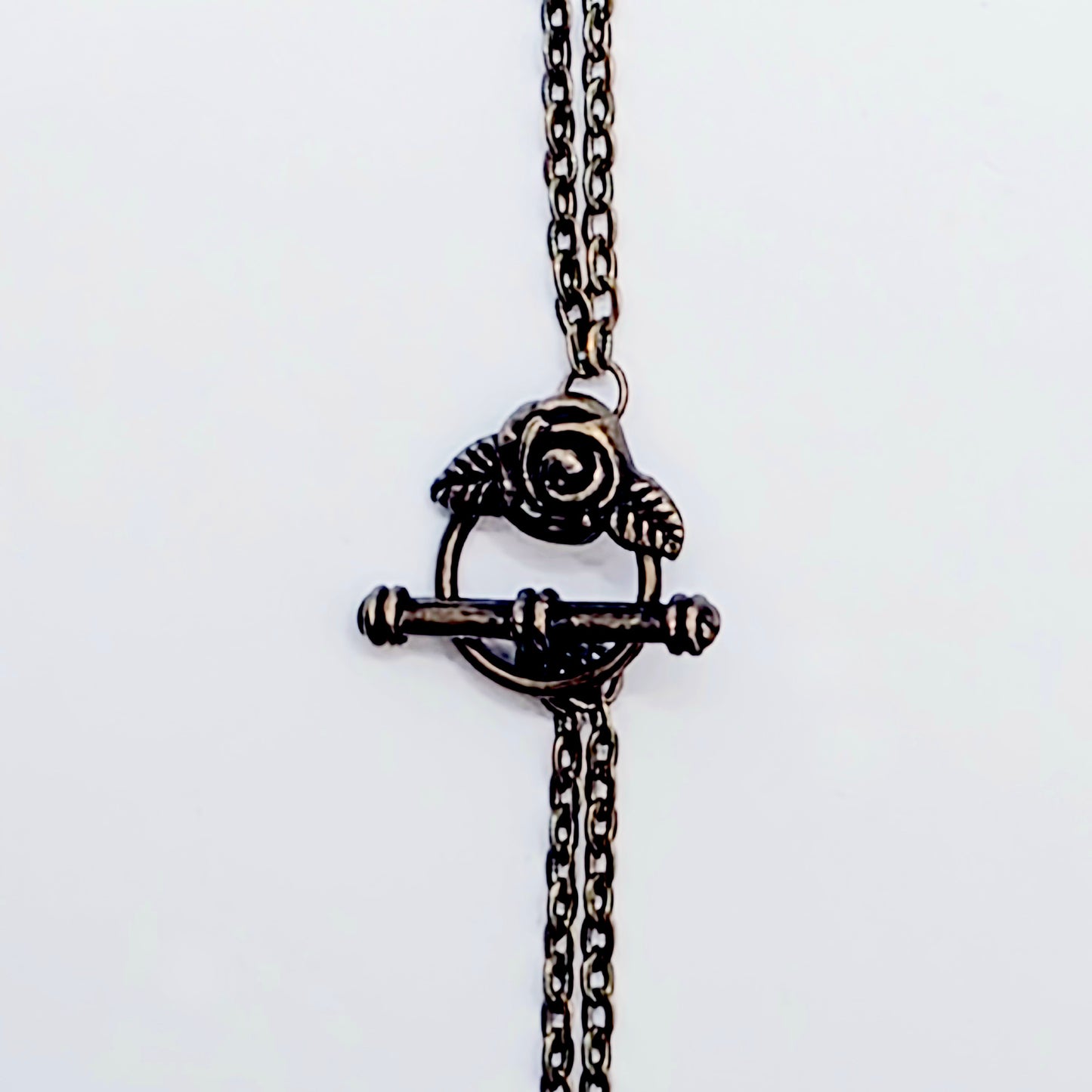 Bronze Vintage Style Necklace with Removable Nipple Chains