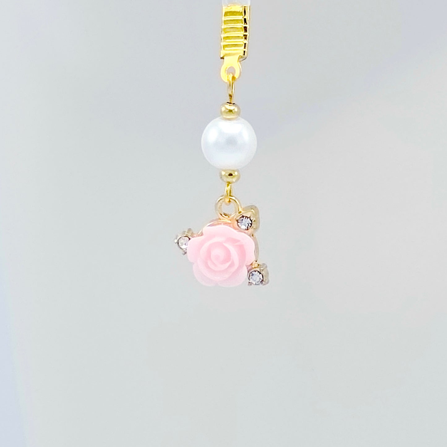 Non Piercing Nipple Dangles or Clamps with Rose and Pearls. Choose Nipple Nooses or Your Choice of Clamps. BDSM