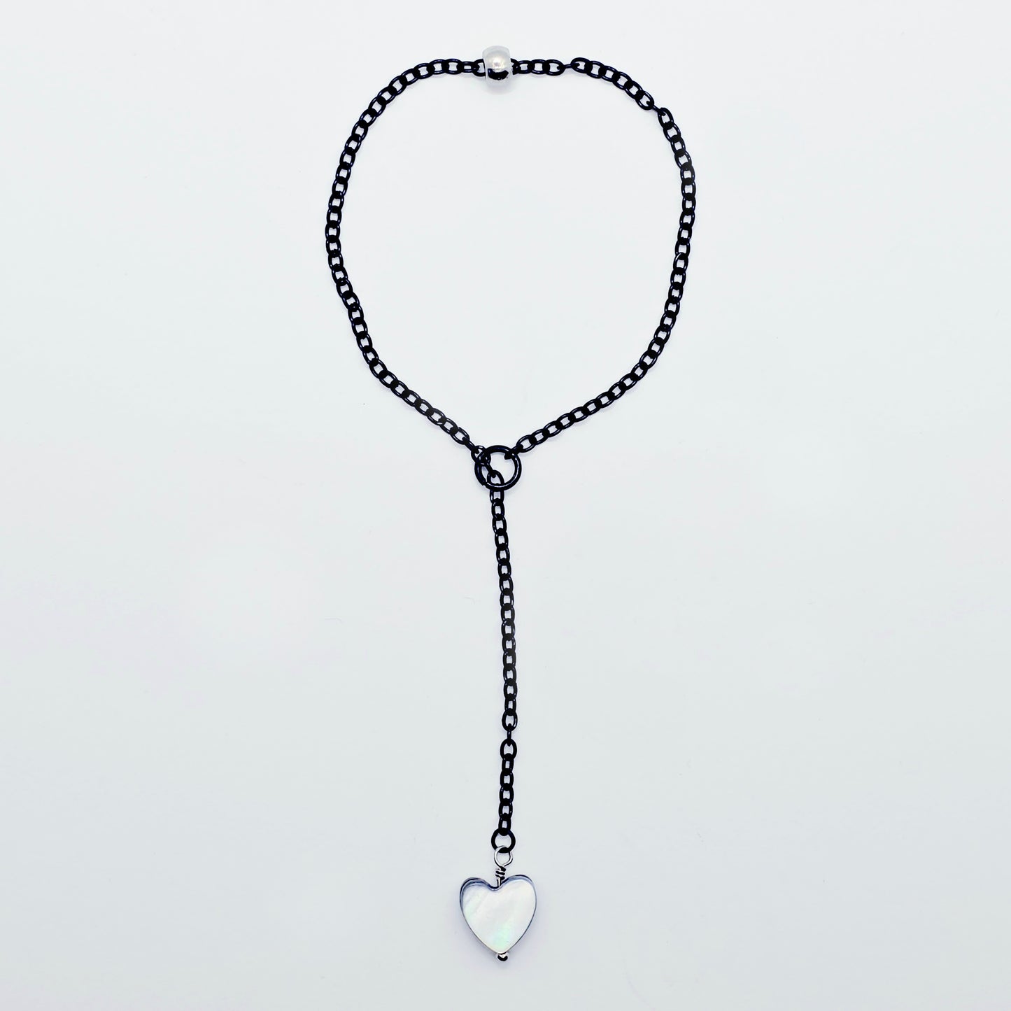 Penis Chain Noose with Shell Heart. Adjustable Non Piercing Penis Jewelry
