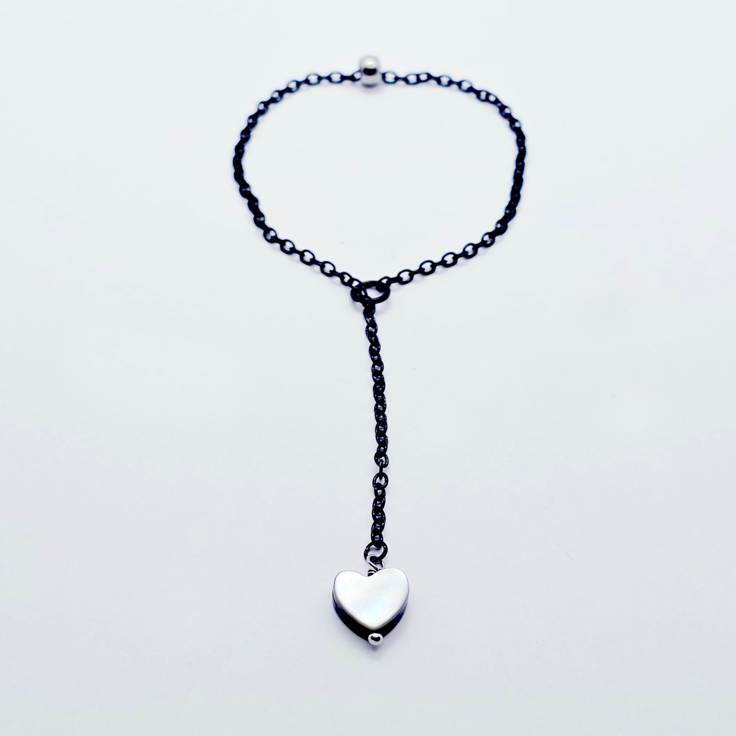 Penis Chain Noose with Shell Heart. Adjustable Non Piercing Penis Jewelry