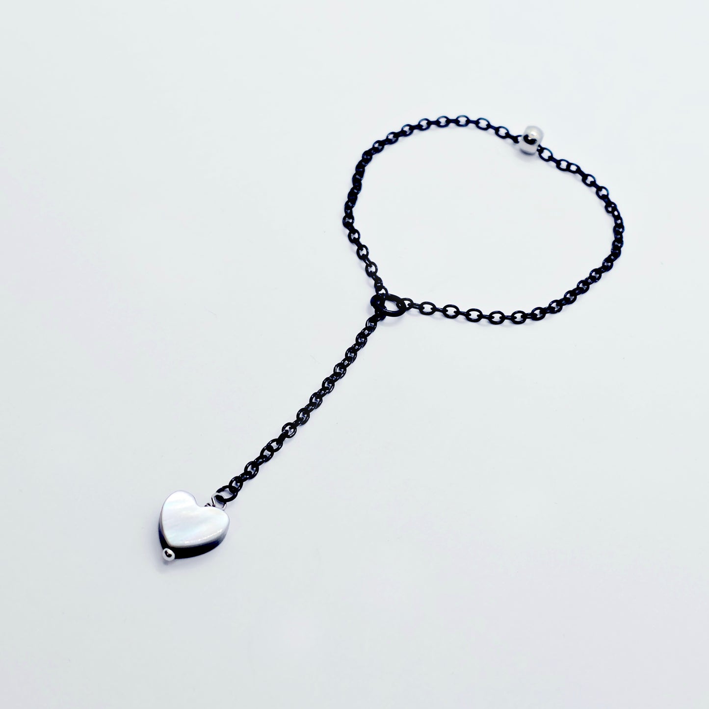 Penis Chain Noose with Shell Heart. Adjustable Non Piercing Penis Jewelry