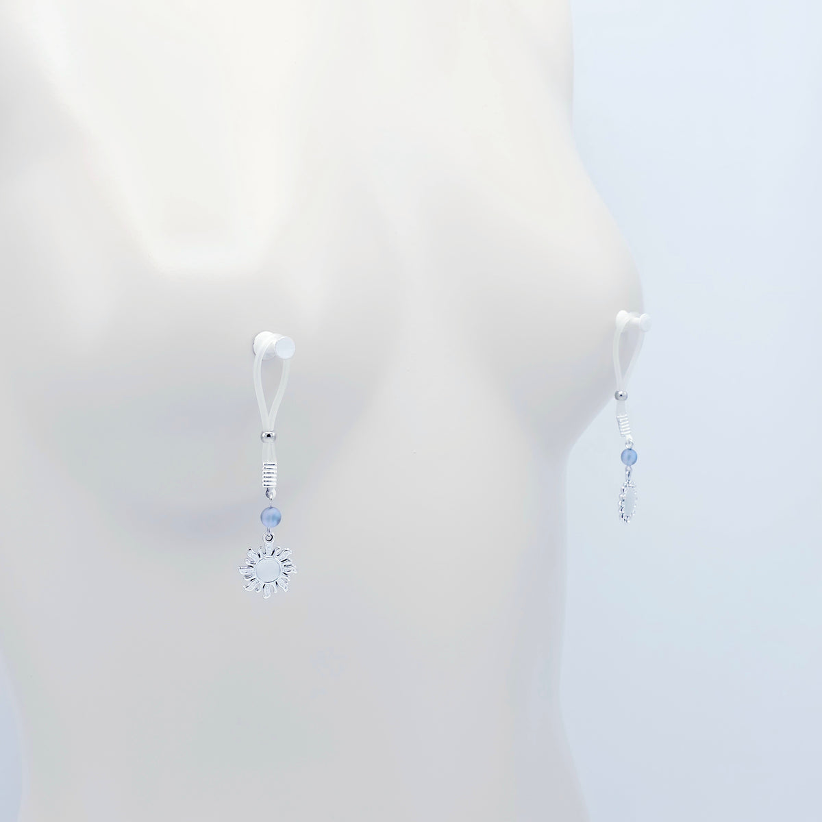 Non-Piercing Nipple Nooses or Clamps with Sparkling Moon and Sun