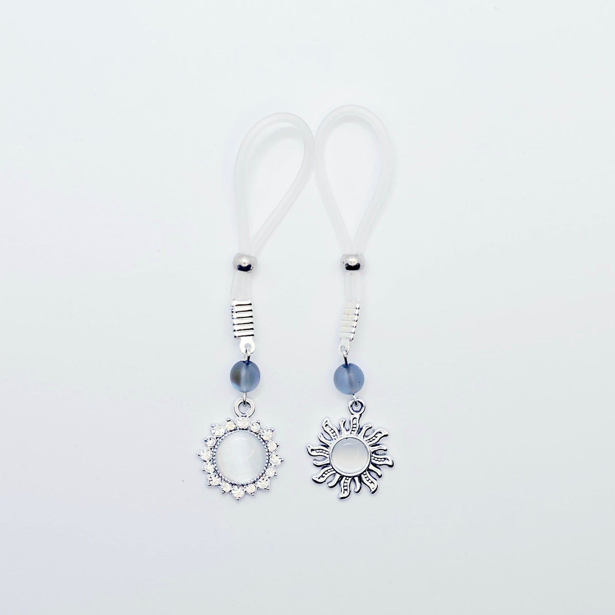 Non-Piercing Nipple Nooses or Clamps with Sparkling Moon and Sun