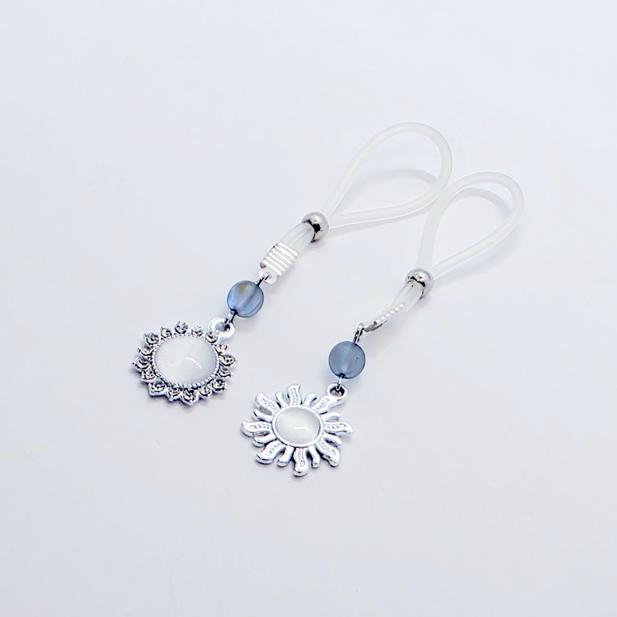 Non-Piercing Nipple Nooses or Clamps with Sparkling Moon and Sun
