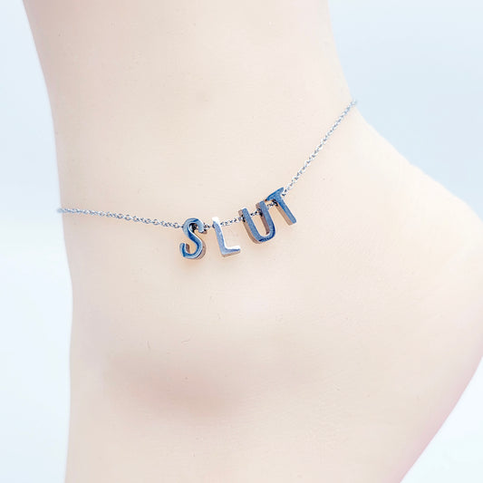 Stainless Steel Hotwife, Vixen, or Slut  Anklet, Choker, or Bracelet.