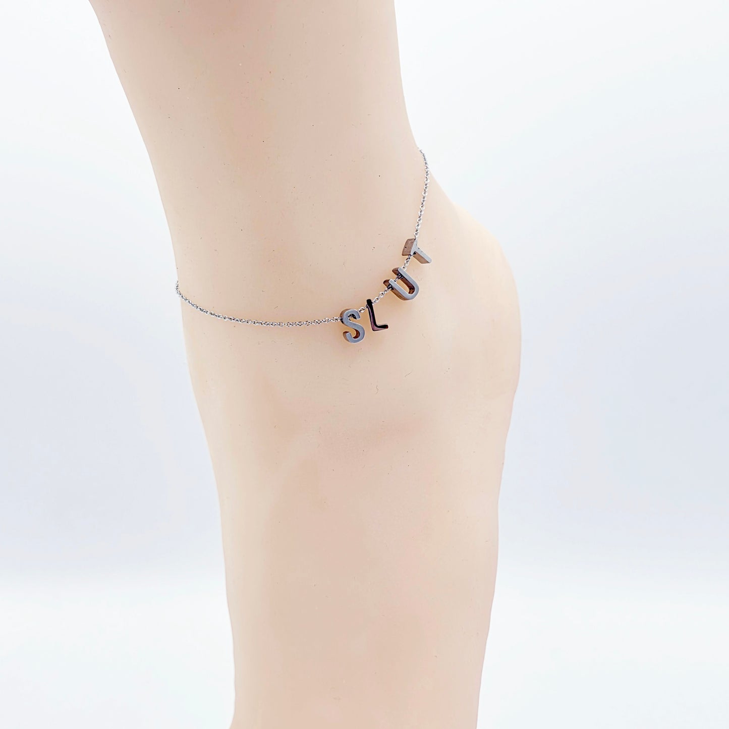Stainless Steel SLUT Anklet.