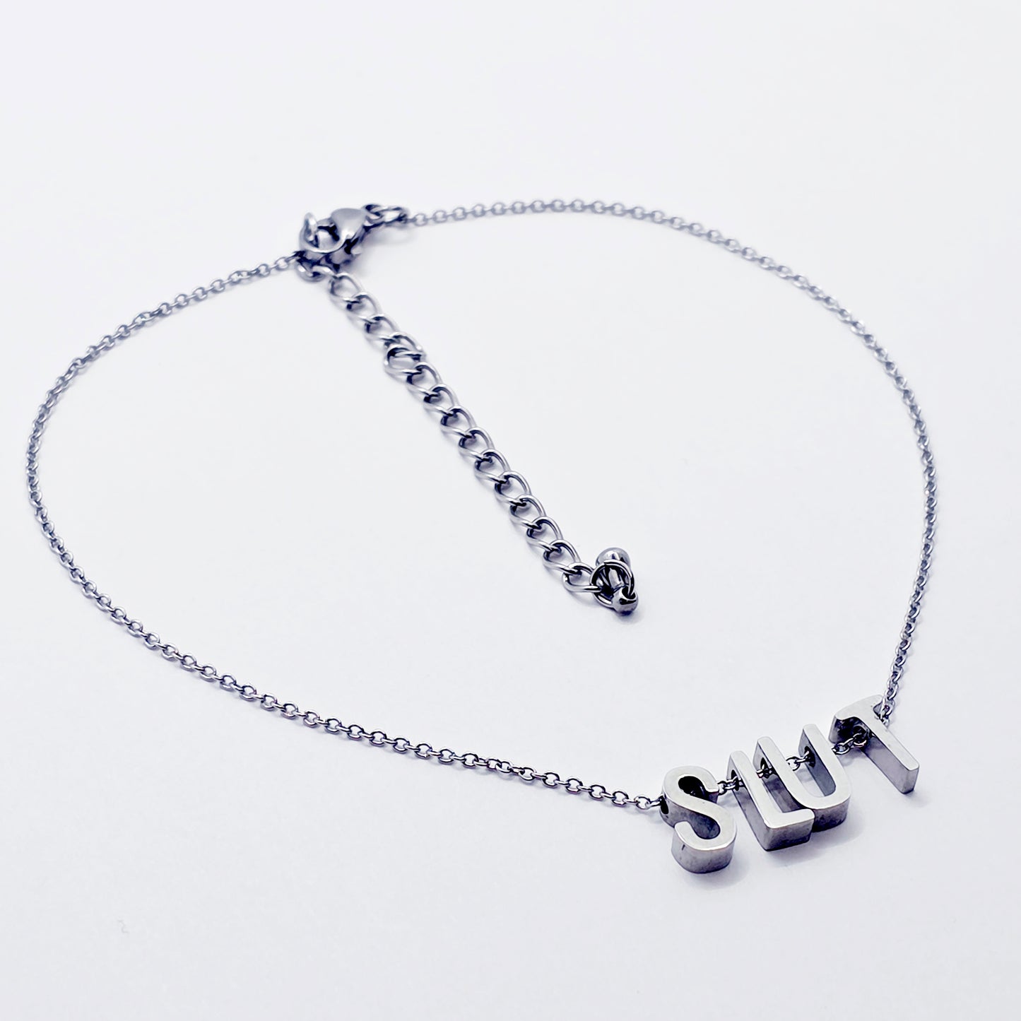 Stainless Steel SLUT Anklet.