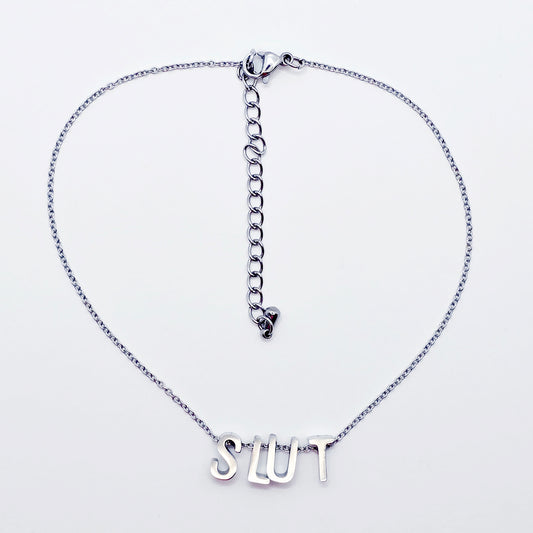 Stainless Steel SLUT Anklet.